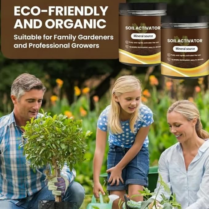Soil Activator - Organic Soil Activator & Plant Fertilizer, Water Soluble Garden Booster, Natural Root Growth Enhancer,Improve Plant Growth Environment (2Pcs)