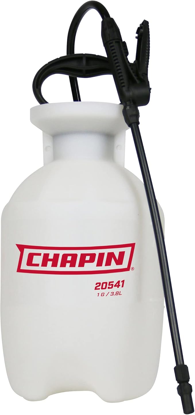 Chapin 20541 Pump Sprayer, 1‑Gallon, Foaming, Lawn & Garden, Translucent Poly Tank, Adjustable Nozzles, Anti‑Clog Filter, 12" Wand & 34" Reinforced Hose for Weed, Pest & Fertilizer Applications