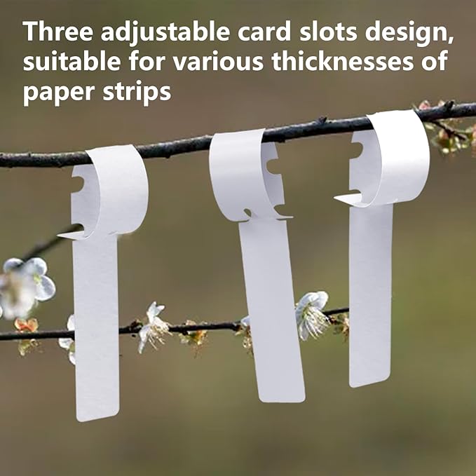 Murtenze 200Pcs Plastic Plant Labels, Wrap Around Tree Tags Waterproof Markers, Adjustable Nursery Labels for Plants, Garden, Outdoor (White)