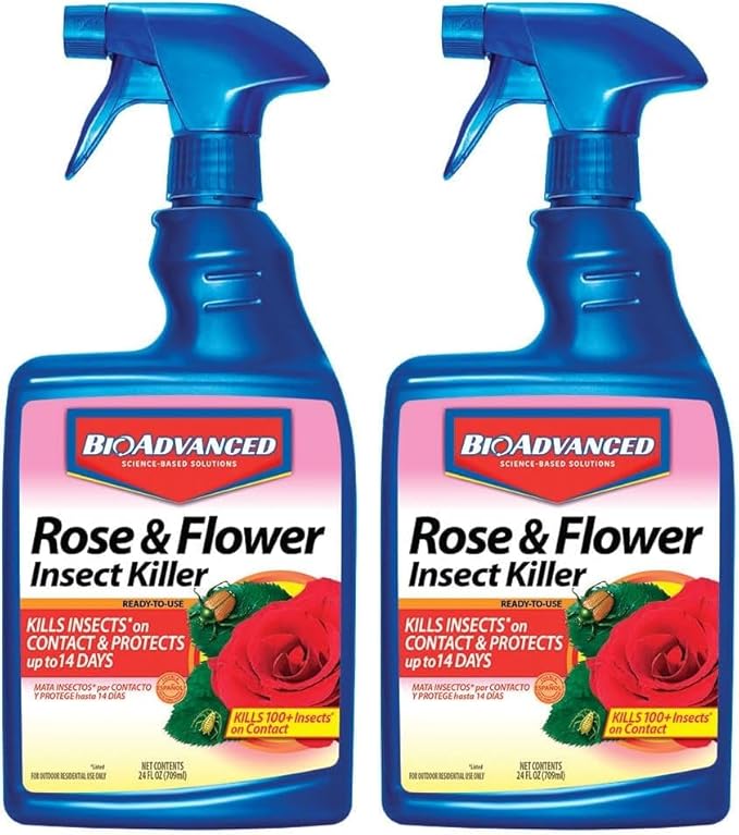 BioAdvanced Rose and Flower Insect Killer, Ready-to-Use, 24 oz (Pack of 2)