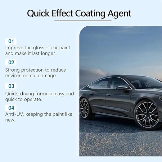 Car Coating Spray for Auto Shine – Water-Repellent Quick Detailer Spray for Car Paint, Glass & Trim, Leaves Glossy Finish