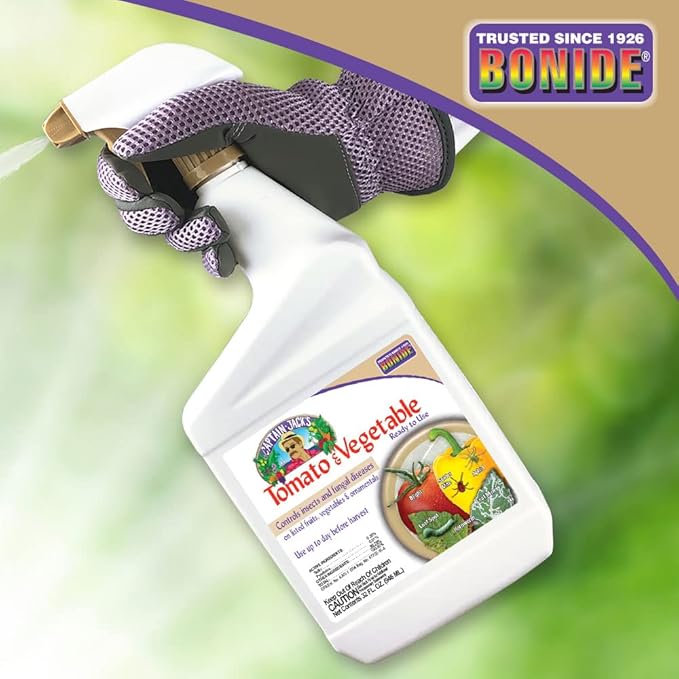 Bonide Captain Jack's Tomato & Vegetable Spray, 32 oz Ready-to-Use Spray, Insect & Disease Control for Organic Gardening (Pack of 2)