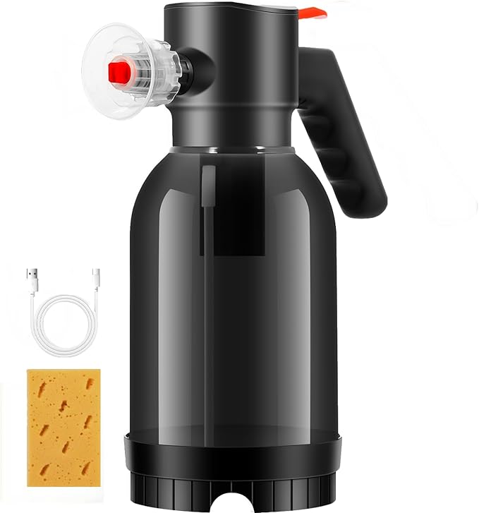 Uten Cordless Electric Foam Sprayer - 2L Foam Pump Sprayer, Car Washing Applicator, Tangle-Free for Cars, Daily Cleaning, Pets