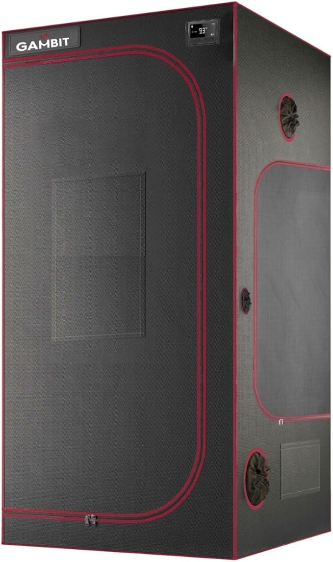 Bud Bunker 4x4 Grow Tent, Thickest 25mm/1-Inch Poles, Heavy-Duty 2000D Diamond Mylar Canvas, 48"x48"x80"