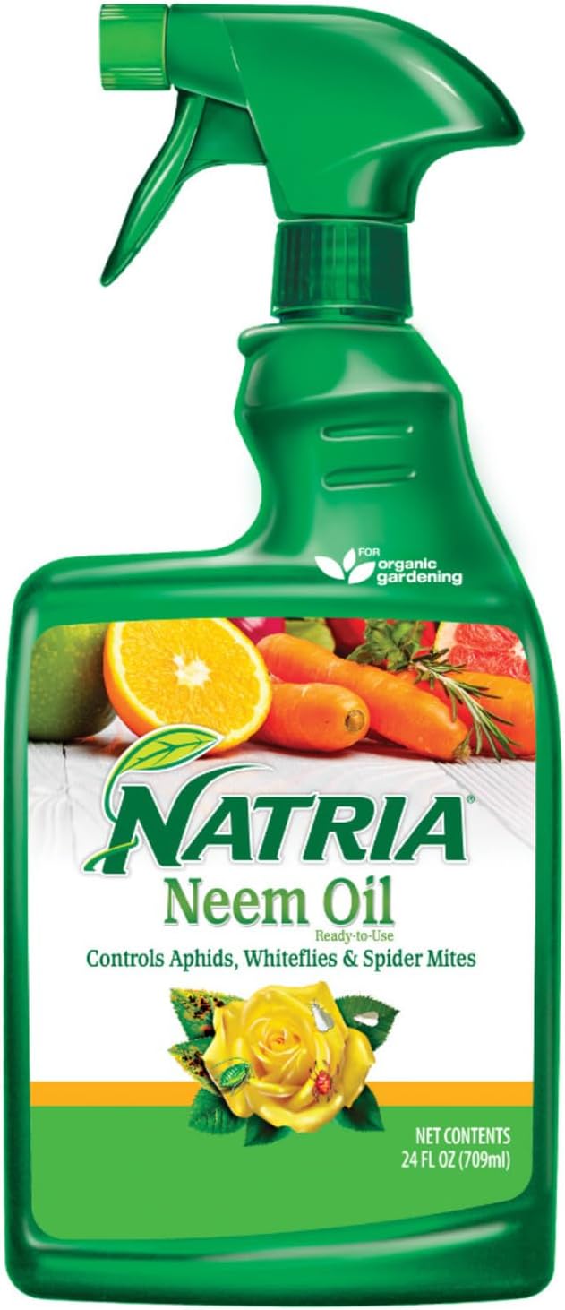 Natria Neem Oil Spray for Plants Pest Organic Disease Control, 24-Ounce, Ready-to-Use