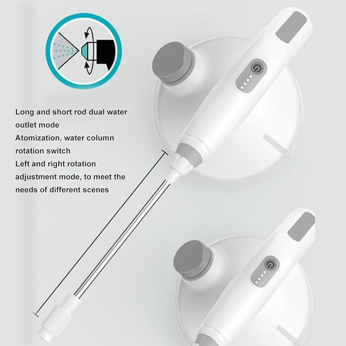 Electric Plant Spray Bottle, Rechargeable Battery, 6 Hours Lasting, Electric Quantity Display, Wide Spray Range, Water Injection Port, Suitable for Plants, Cars, Household (White)