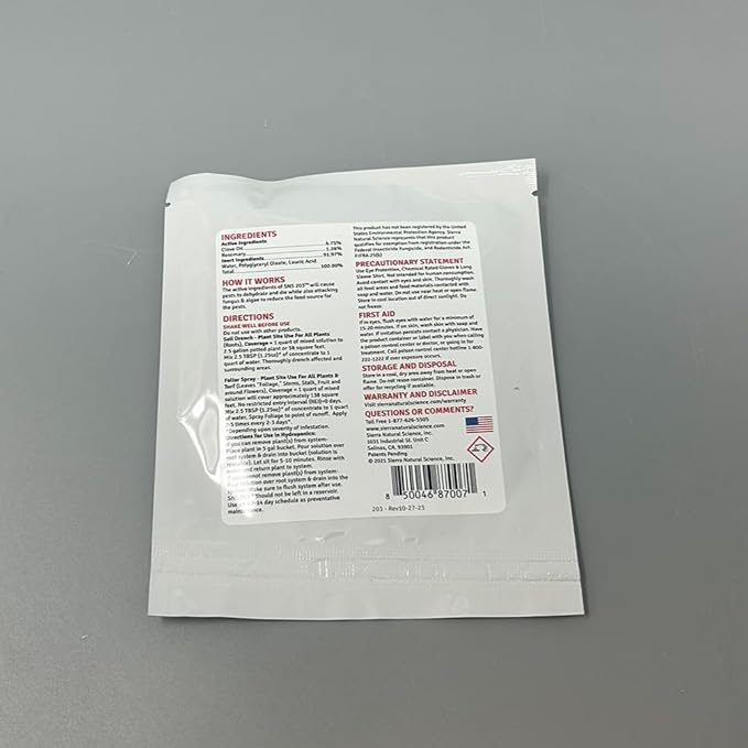 Sierra Natural Science - 203 - Concentrate Pouch - 1.25 fl oz (37 mL) makes up to 32 fl oz (Pack of 5)