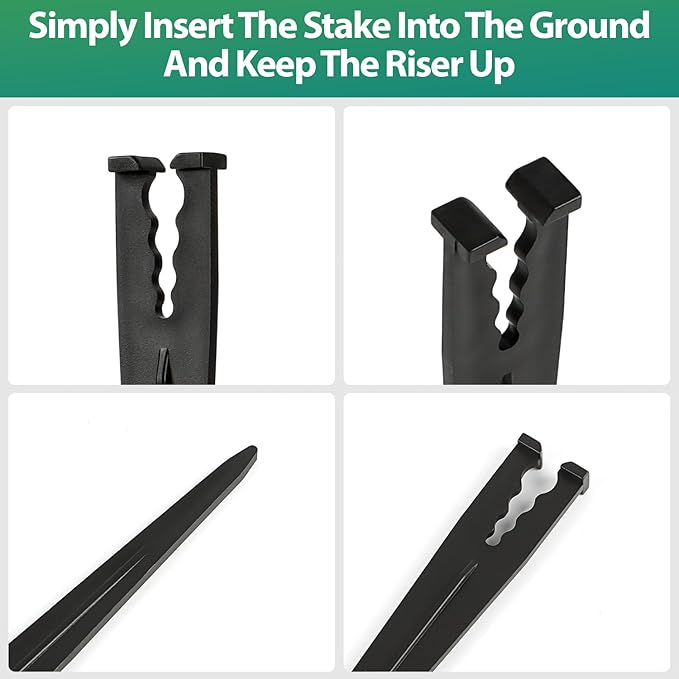 RedChili 100 Pack 1/4 Inch Drip Irrigation Support Stakes, Plastic, 5.68 Inch, Barb Connector, Ideal for 1/4-Inch Tubing, Indoor/Outdoor Use