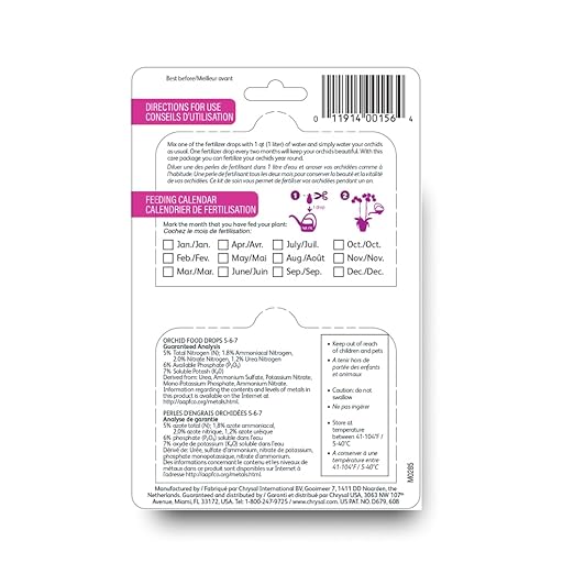 Chrysal Orchid Food Drops — Orchid Care — One Pack for a Year Supply — Concentrated Flower Food for All Species of Orchids — Ideal Florist Supplies — Outdoor and Indoor Plant Food