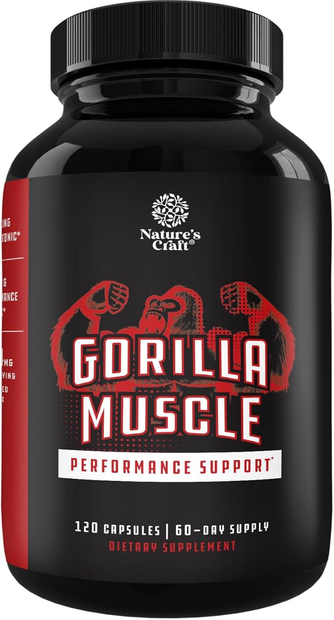 Extra Strength Testosterone Booster for Men - Herbal Testosterone Supplement for Men with Horny Goat Weed Maca Root Tongkat Ali and Saw Palmetto Extract for Muscle Enlargement Stamina & Strength 120Ct