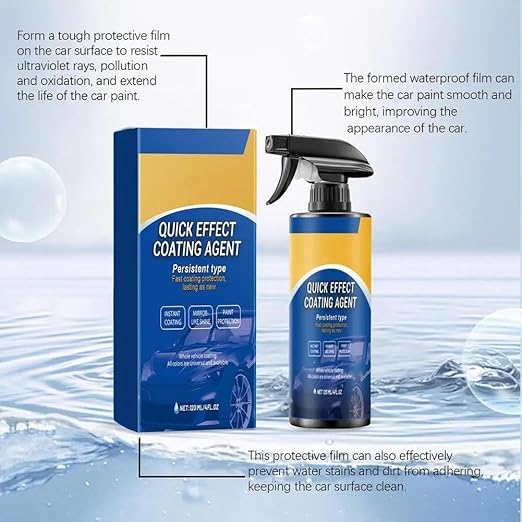 Car Coating Spray for Auto Shine – Water-Repellent Quick Detailer Spray for Car Paint, Glass & Trim, Leaves Glossy Finish