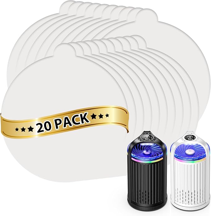 Flying Insect Traps Indoor for Fruit Flies, Moths, Fungus Gnats, Mosquitos Refill Pack of 20