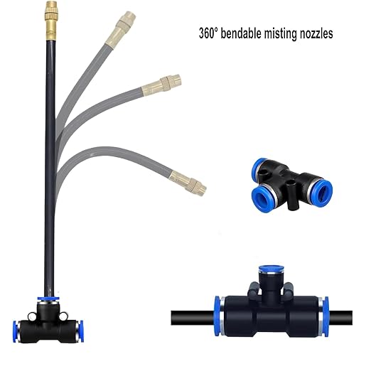 Drip Irrigation System for Garden, 66 ft Garden Watering System Drip Irrigation Kit, with 20pcs 360° Bending Mister Nozzles, for Lawn Yard Flower Green Houses Plants