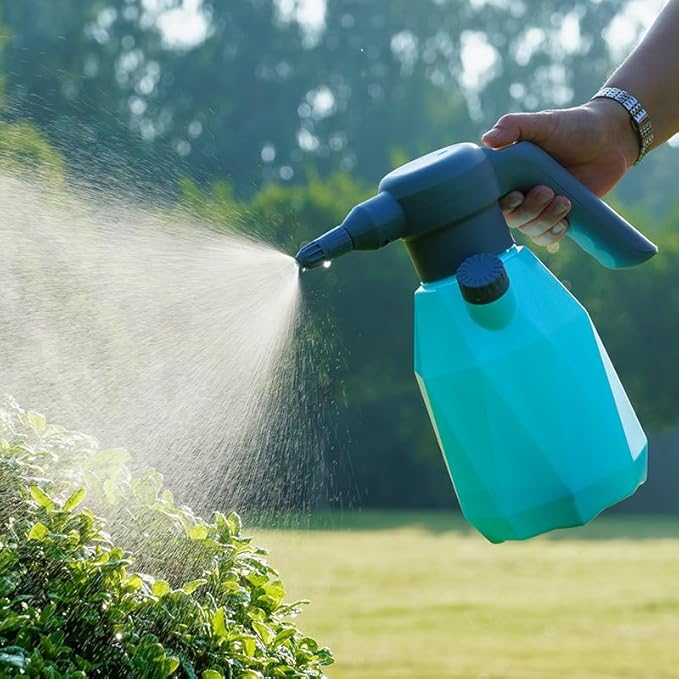 0.5 Gallon Electric Spray Bottle Plant Mister for Indoor/Outdoor Plants, 2L Automatic Watering Can Rechargeable Battery Powered Sprayer with Adjustable Spout for Garden, Fertilizing, Cleaning