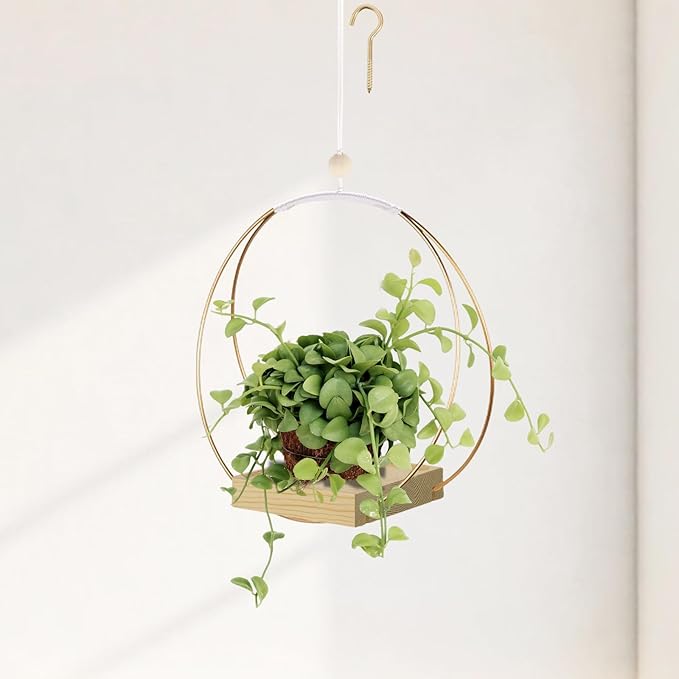 Adnkwolivt Hanging Planters for Indoor Plants - Plant Hanger Outdoor, Metal Plant Hanger Mid Century Boho Macrame, Hanging Wall Ceiling Window, Gift for Mom, Plant Lovers, Housewarming