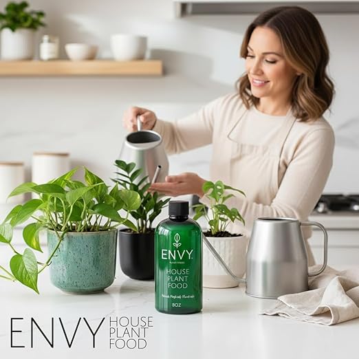 ENVY House Plant Food – Advanced Liquid Fertilizer for Indoor Plants – All-Purpose One-Part Formula for Stronger Roots, Greener Leaves & Faster Growth (8oz)