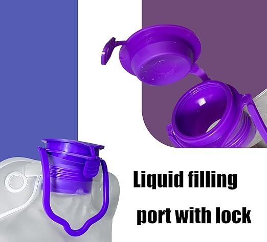 2 Pcs, 1200ml Plant Drip Irrigation Kit, Adjustable Gravity Bags with Large Bore & Tube, Plastic, Water Pressure-Driven