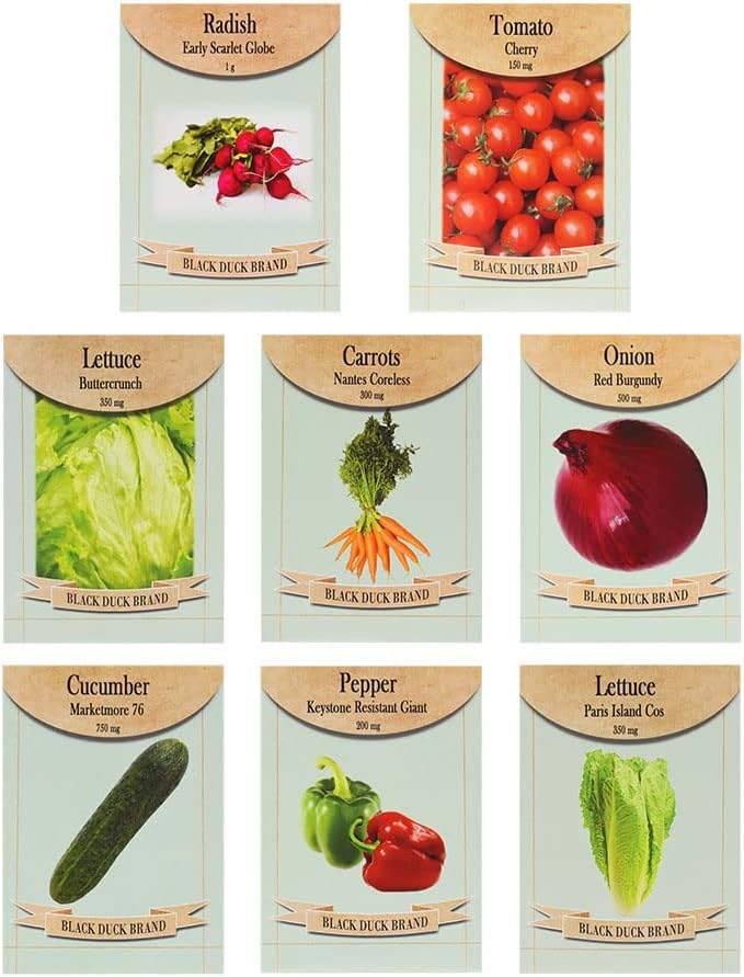 Deluxe Salad Garden Starter Kit - Includes: Seeds, Peat Pots, Netted Coir Pellets, and a Beginners Guide - Easy Starter Kit for Gardeners - Heirloom, Non-GMO (Deluxe Salad Garden Starter Set)