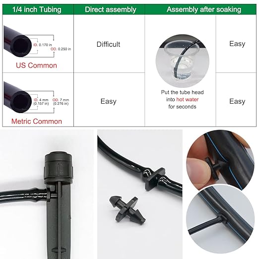 Topiverse 50 Pcs Drip Irrigation Emitters, Adjustable Flow 0-20 GPH Irrigation Drippers with Stake, Full Circle Flow Sprinkler Head, Micro Sprinkler for Garden Patio Lawn Flower Bed