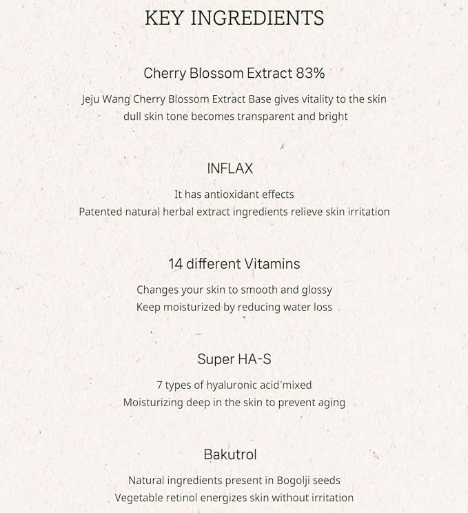 THE PLANT BASE Bakuchiol Vitamin Serum | 83% Cherry Blossom & 14 Vitamins for Brightening & Anti-Aging | Gentle Retinol Alternative Face Ampoule | K-Beauty, 1.01 fl oz