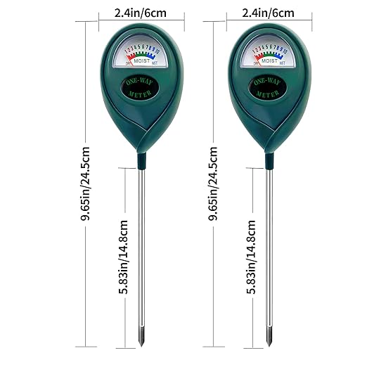 2 Pcs Green Soil Moisture Meter, Plant Water Meter, Moisture Meter for Plants, Soil MoistureTester, Soil Water Gauge for Plants, Plant Moisture Monitor No Battery Needed (Green+Green)