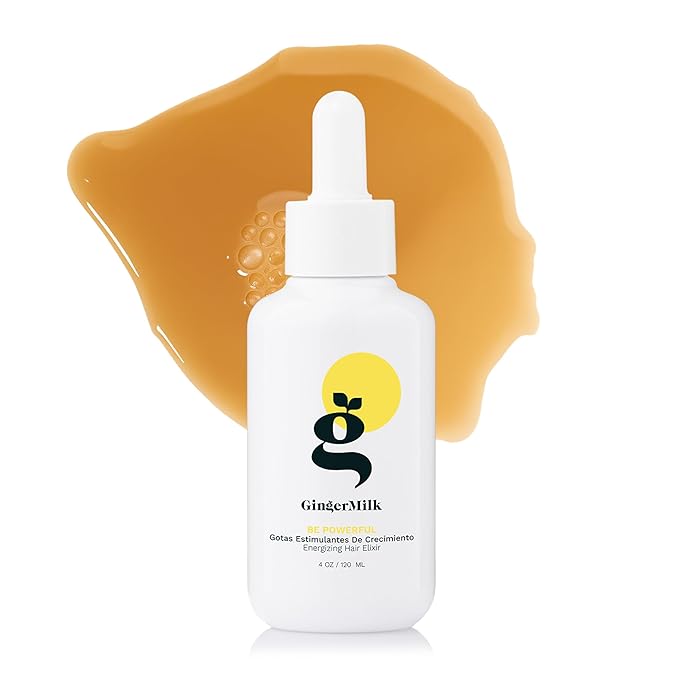 Ginger Root Extract | Growth Stimulating Drops and Hair Loss Control | Serum Vegan Energizing Hair Elixir | Be Powerful (4 fl oz)