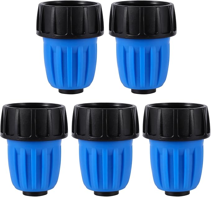 5 Pcs Drip Irrigation 3/4" to 1/2" Irrigation Tubing Faucet Adapter,US Standard Irrigation Hose Connector for 1/2 inch Irrigation Tubing & 3/4 Inch Faucet,Garden Hose GHT 3/4 Thread Faucet Adapter