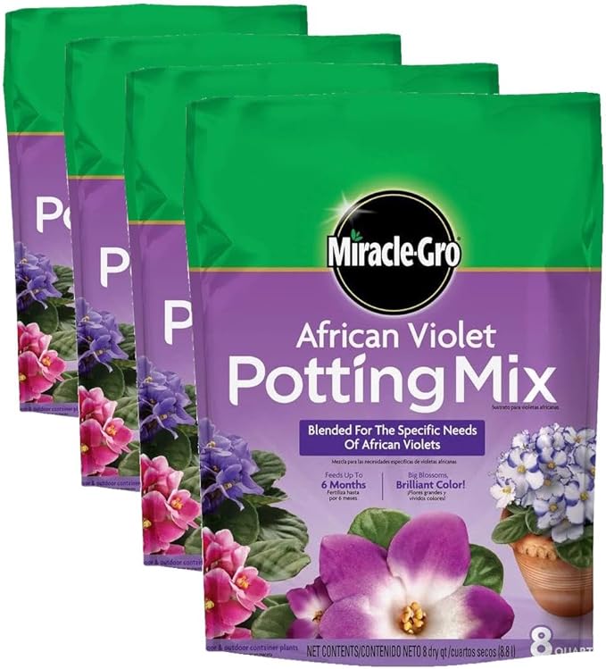 Miracle-Gro African Violet Potting Mix, 8qt, 8-Pack
