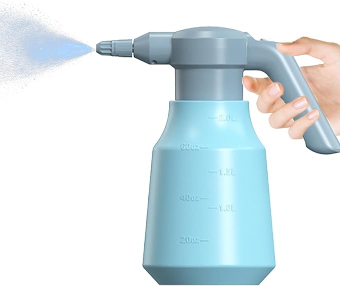Electric Plant Spray Bottle, Portable USB Rechargeable Lawn Garden Water Sprayer, 0.5 Gallon Battery Powered Garden Sprinkler, Garden Sprinklers with Adjustable Mist Sprayer and Extension Spout