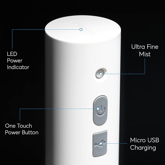 The Watering Vine Automatic Electric Spray Bottle Mister - Continuous Rechargeable Battery Sprayer for Misting Plants, Household Cleaning, Hairstyling (25 oz)