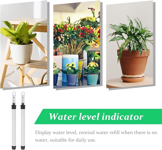 NOLITOY 2Pcs Plant Water Meter and Water Level Indicator for Indoor Potted Plants - 180ml Soil Moisture Sensor and Gauge - No Battery Indicator for Flower Pot, Garden and Office