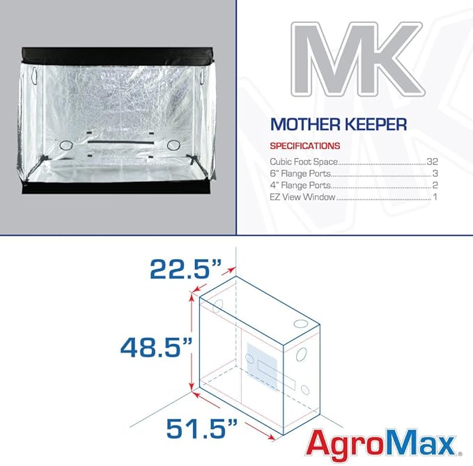 Mother Keeper 51.5"x22.5"x48.5" Professional Grow Tent