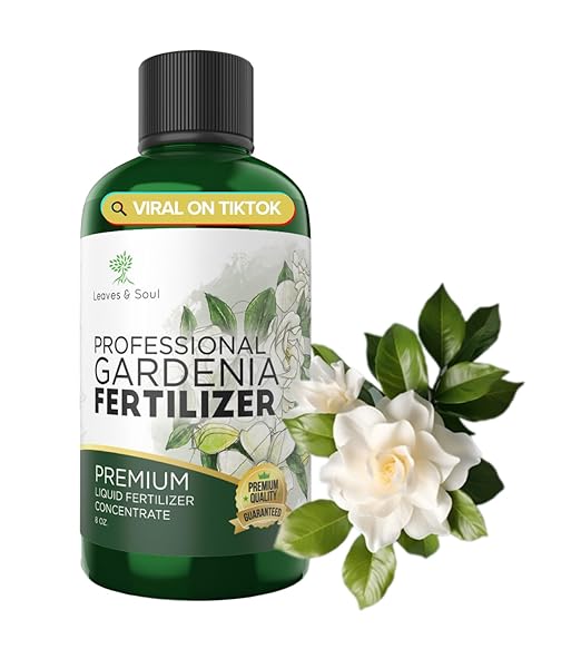 Professional Liquid Gardenia Plant Fertilizer | 3-1-2 Concentrate for Flowering Plants | Multi-Purpose Blend & Gardening Supplies | 8 oz Bottle