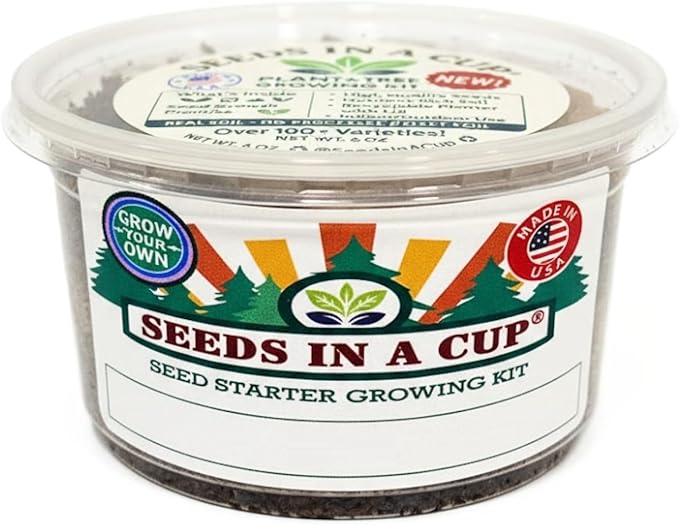Easy Herb Grow Kit, Indoor Herbs Garden Seed Starter with Premium Seeds and Soil, Great Gift for Mom Dad Him Her Kids and You, Healthy Gift Idea Aromatic Trio: Basil Parsley Dill | Seeds In A Cup