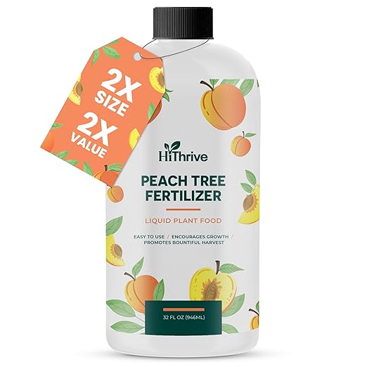 32oz Peach Plant Fertilizer - Makes 32 Gallons of Peach Tree Fertilizer for Peaches, Liquid Plant Food with Macronutrients + Micronutrients for Bigger, Sweeter Fruits, Healthy Growth & Strong Roots