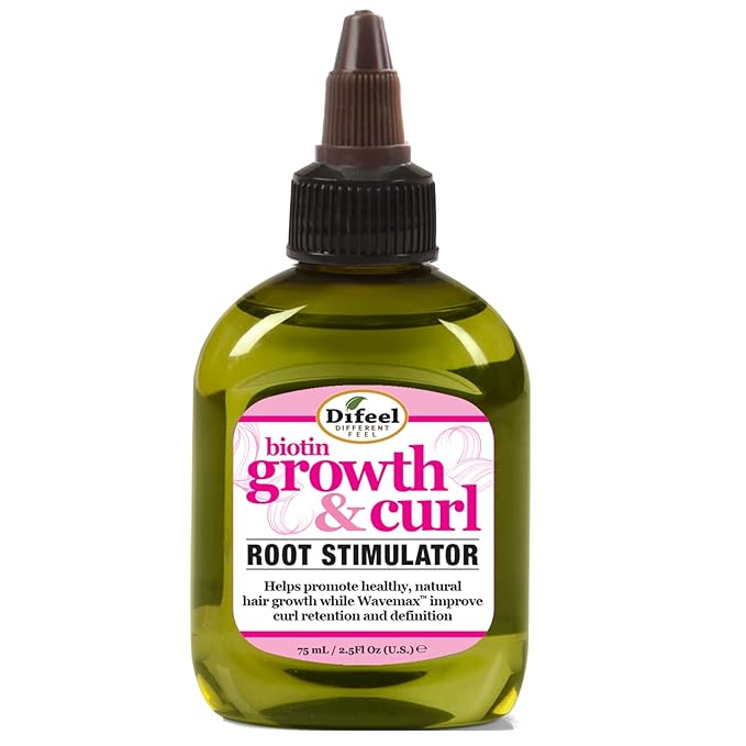 Difeel Biotin Pro-Growth Root Stimulator , 2.5 oz -Deep Treatment for Hair Growth and Damaged Curly Hair, Unisex Adult