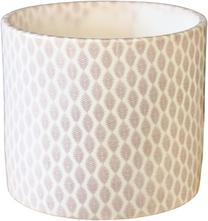 Ivyline Planter, Ceramic, Taupe Garland, 13 x 15cm