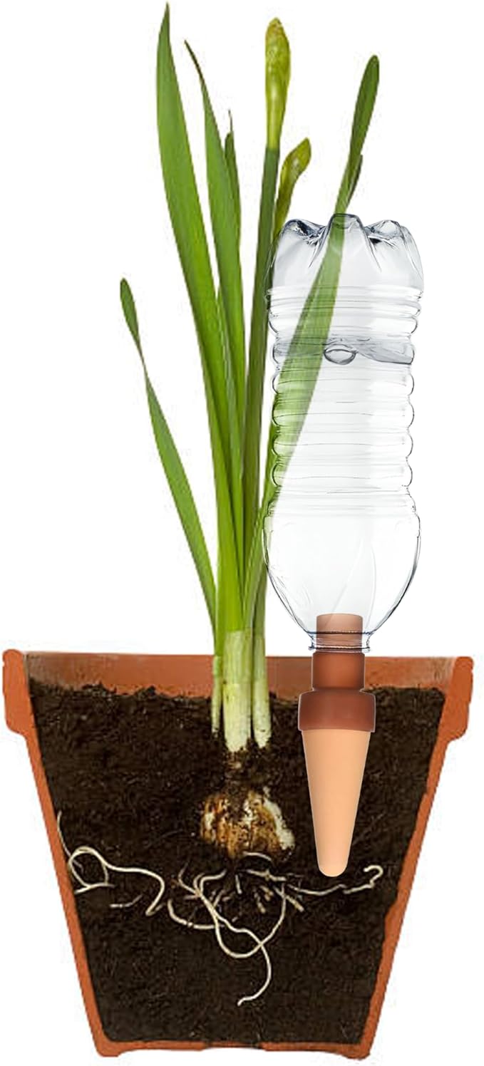 Blumat Plant Watering Devices - Easy Self Watering Planter Insert for Indoor Plants - Bottle Adapter - Prevents Overwatering and Underwatering for Healthy Growth - 1 Pack