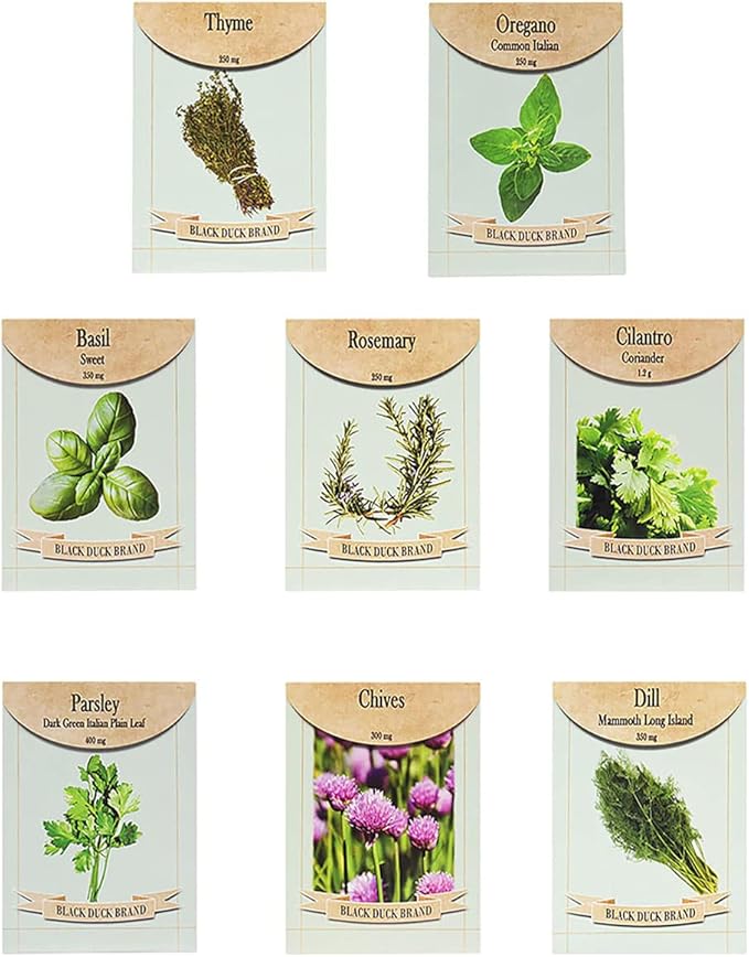 Deluxe Herb Garden Starter Kit - Includes: Seeds, Peat Pots, Netted Coir Pellets, and a Beginners Guide - Great for Beginners - Heirloom, Non-GMO