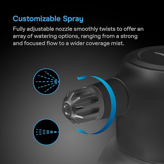 AC Infinity Automatic Sprayer, 2L Portable Electric Spray Bottle, USB Rechargeable with Adjustable Nozzle Spout for Plants Fertilizing Gardening and Cleaning (Graphite)