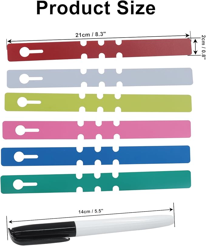 120Pcs Colorful Wrap Around Tree Tags Plastic Plant Labels, Hanging Plant Labels Tree Identification Signs Hanging Plant Markers(6 Colors)