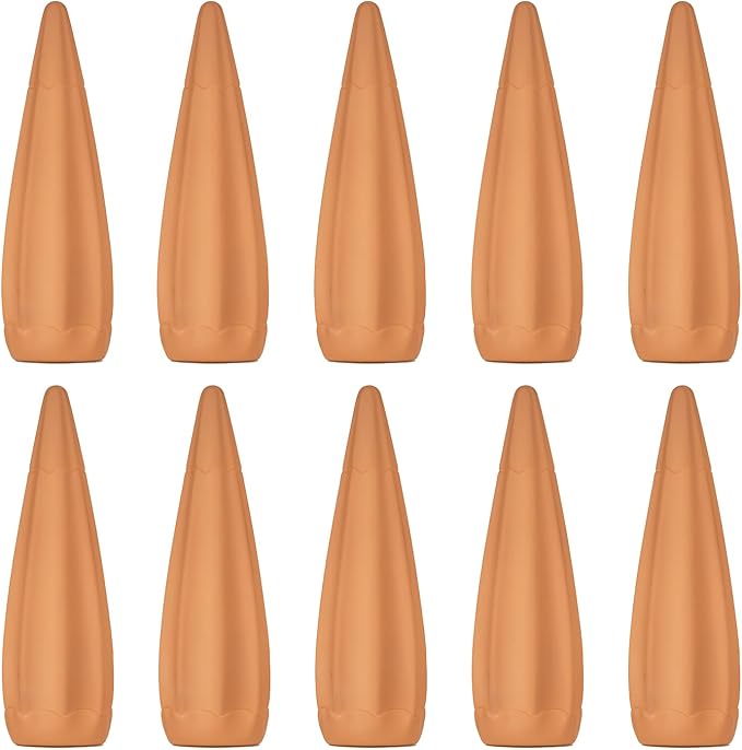 vensovo Terracotta Self Watering Spikes - 10 Pcs Potted Plant Watering Devices Vacation Self-Watering Stakes for Outdoor, Indoor Plants, Wine Bottle