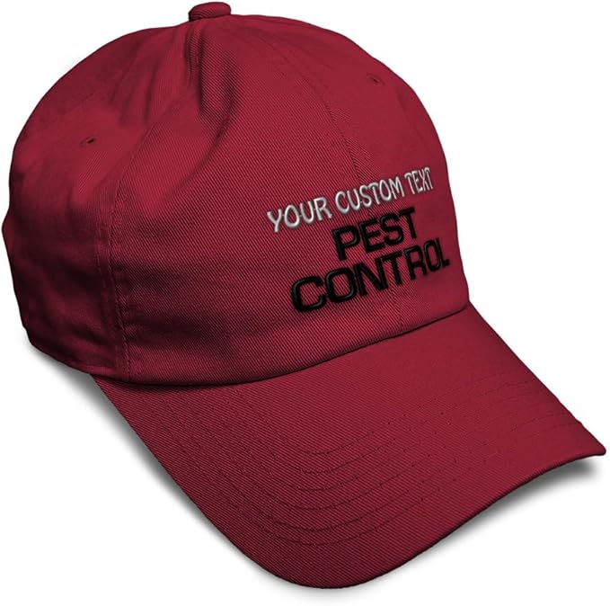 Custom Soft Baseball Hat Embroidered Dad Hat Pest Control Occupation B Embroidery Men & Ladies Baseball Cap