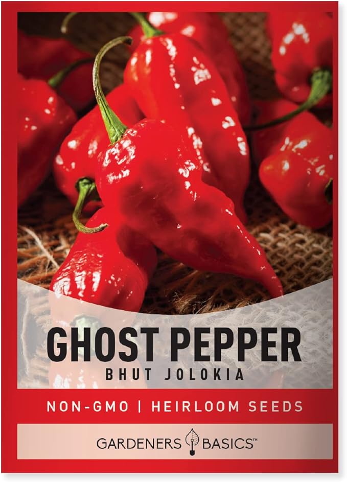 Ghost Pepper Hydroponic Growing Kit - Grow Your Own Bhut Jolokia Peppers - Non-GMO Heirloom Seeds, Complete Indoor Hydroponic Grow Kit, Hot Chili Gardening Gift for Spicy Lovers, Easy to Grow & Plant