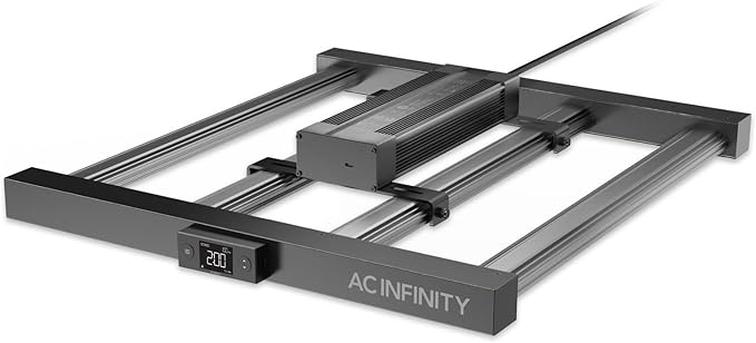 AC Infinity IONFRAME EVO4, Samsung LM301H EVO Bar LED Grow Light 3x3, 896 Diodes, with Schedule Controller, 300W Full-Spectrum Commercial Plant Lights for Indoor Growing in Grow Rooms & Greenhouses