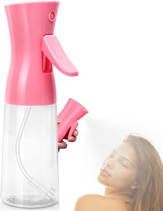 Spray Bottle For Hair,Continuous Water Mister for Hairstyling, Salons, Cleaning, Plants,Essential Oil Scents,Ultra Fine Mist Sprayer,6.8 OZ /200 ML-pink(Christmas Gifts)