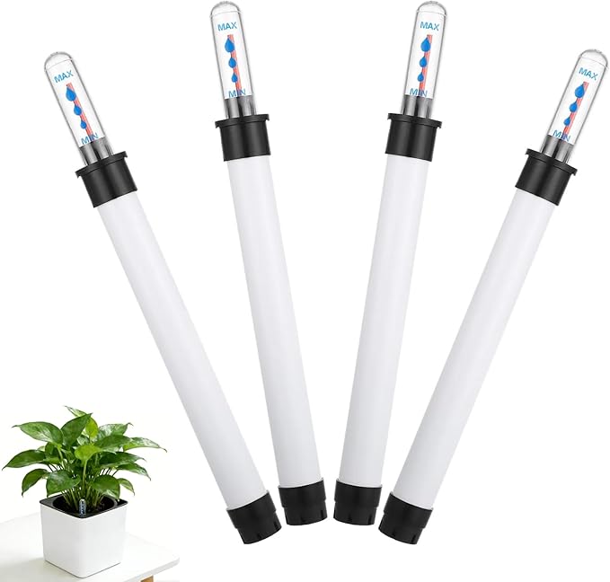 Water Level Gauge - 4 Pack Plant Water Meter for Flower Pots Soil Moisture Indicator No Battery Needed for Garden and Home Use