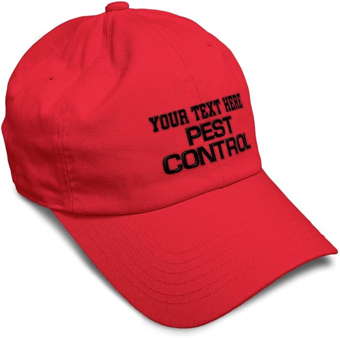 Custom Soft Baseball Hat Embroidered Dad Hat Pest Control Occupation B Embroidery Men & Ladies Baseball Cap