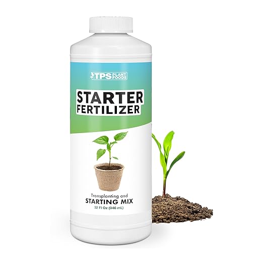 Starter Plant Fertilizer – Liquid Plant Food for Reduced Transplant Shock, Faster Root Establishment & Healthy Early Growth, 32 oz