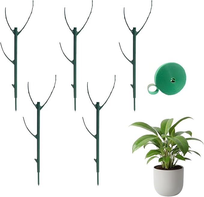 5 Pack Stackable Monstera Plant Support - Plant Stakes for Indoor Plants & Outdoor Garden, Ideal for Climbing Potted Plants (Pothos, Philodendron)